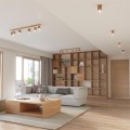 LAMPAMI - lampa drewniana sufitowa, lampa z drewna, lampa tuby drewniane, lampa w stylu boho