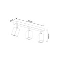LAMPAMI - lampa drewniana sufitowa szkic