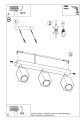 LAMPAMI - lampa drewniana sufitowa szkic