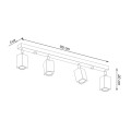 LAMPAMI - lampa drewniana sufitowa szkic