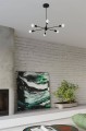 LAMPAMI - duża lampa nowoczesna, nowoczesna lampa wisząca do salonu, czarna lampa wisząca duża