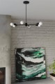 LAMPAMI - duża lampa nowoczesna, nowoczesna lampa wisząca do salonu, czarna lampa wisząca duża