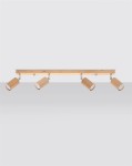 Lampa sufitowa drewniana listwa plafon 4xGU10 BERG 4