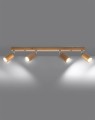 LAMPAMI - lampa drewniana sufitowa, lampa z drewna, lampa tuby drewniane, lampa w stylu boho