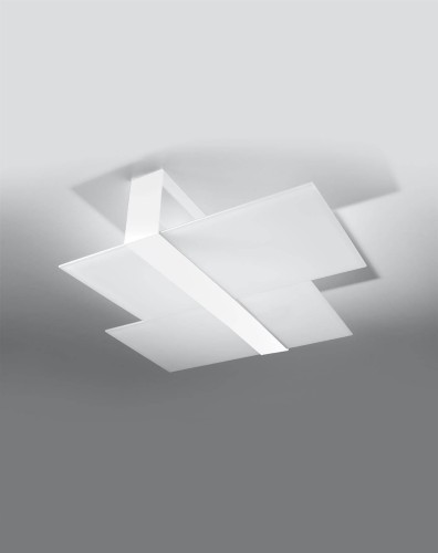 LAMPAMI - biała lampa sufitowa, lampa sufitowa nowoczesna do salonu, lampa do sypialni