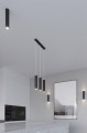 LAMPAMI - tuby sufitowe czarne, lampa sufitowa, lampa nad stół, czarna lampa do jadalni
