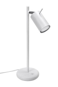  Biała lampka biurkowa 1xGU10 RING