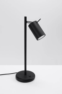 Czarna lampka biurkowa 1xGU10 RING