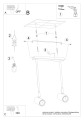 LAMPAMI - lampa sufitowa czarna szkic