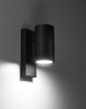 LAMPAMI - lampa ścienna czarna, kinkiet do salonu, kinkiet nowoczesny czarny, czarny kinkiet