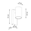 LAMPAMI - lampa ścienna czarna szkic