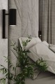 LAMPAMI - lampa ścienna czarna, kinkiet do salonu, kinkiet nowoczesny czarny, czarny kinkiet
