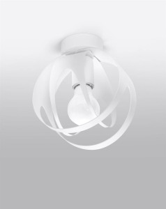 Nowoczesna lampa przysufitowa biała 1xE27 TULOS