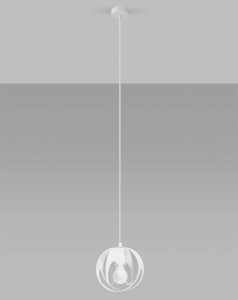 Nowoczesna lampa wisząca pojedyncza biała 125 cm 1xE27 TULOS 1