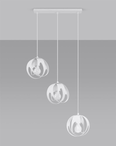 LAMPAMI - biała lampa wisząca, nowoczesna lampa nad stół, biała lampa wisząca, lampa wisząca biała