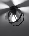 LAMPAMI - czarna lampa sufitowa, nowoczesna lampa czarna kula, czarna lampa