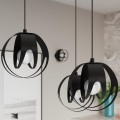 LAMPAMI - czarna lampa wisząca, nowoczesna lampa nad stół, czarna lampa wisząca, lampa wisząca czarna