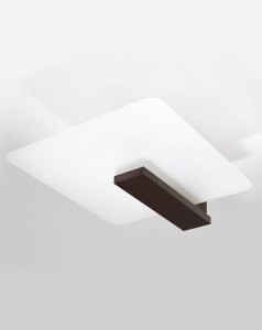 Lampa sufitowa biała wenge plafon nowoczesny 2xE14 LAPPO 