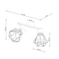 LAMPAMI - lampa biała do kuchni szkic