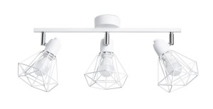 Biała lampa sufitowa metalowa 3xE14 ARTEMIS 3
