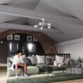 LAMPAMI - żyrandol do salonu, oświetlenie w kuchni sufitowe, lampa sufitowa biała,  lampa biała do kuchni