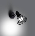 LAMPAMI - lampa ścienna czarna, kinkiet przedpokój, kinkiet nowoczesny czarny, czarny kinkiet