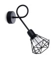 LAMPAMI - lampa ścienna czarna, kinkiet przedpokój, kinkiet nowoczesny czarny, czarny kinkiet