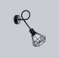 LAMPAMI - lampa ścienna czarna, kinkiet przedpokój, kinkiet nowoczesny czarny, czarny kinkiet