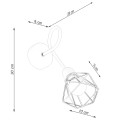 LAMPAMI - lampa ścienna czarna szkic