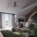 LAMPAMI - lampa ścienna czarna, kinkiet przedpokój, kinkiet nowoczesny czarny, czarny kinkiet