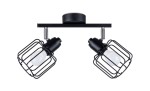 Czarna lampa sufitowa industrialna 2xE14 BELUCI 2
