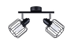 Czarna lampa sufitowa industrialna 2xE14 BELUCI 2