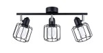 Czarna lampa sufitowa industrialna 3xE14 BELUCI 3