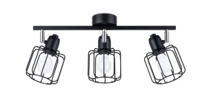 Czarna lampa sufitowa industrialna 3xE14 BELUCI 3