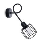 Czarny kinkiet industrialny 1xE14 BELUCI 1S 