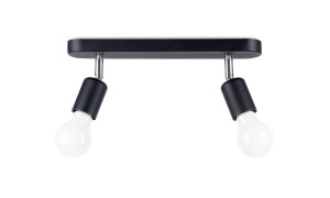 Lampa loftowa sufitowa czarna 2xE27 FORNES spot