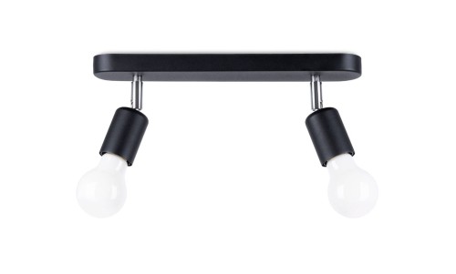 LAMPAMI - czarna lampa sufitowa, czarny żyrandol nowoczesny, plafon loftowy