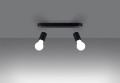 LAMPAMI - czarna lampa sufitowa, czarny żyrandol nowoczesny, plafon loftowy