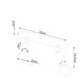 LAMPAMI - czarna lampa sufitowa szkic