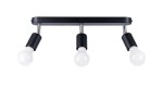 Lampa loftowa sufitowa czarna 3xE27 FORNES 3 spot