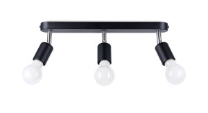 Lampa loftowa sufitowa czarna 3xE27 FORNES 3 spot
