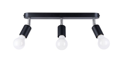 LAMPAMI - czarna lampa sufitowa, czarny żyrandol nowoczesny, plafon loftowy