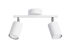 Lampa sufitowa metalowa biała regulowana 2xGU10 plafon LEMMI 2 spot 