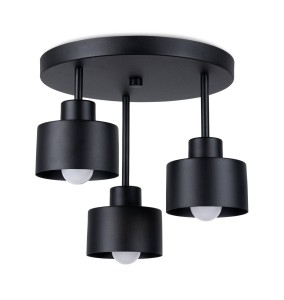 Lampa sufitowa industrialna potrójna 3xE27 czarny plafon SAVAR 3