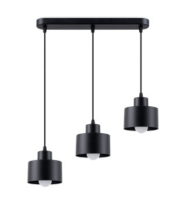 Lampa industrialna czarna wisząca 3xE27 SAVAR 3