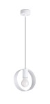 Nowoczesna lampa wisząca pojedyncza biała 120 cm 1xE27 TITRAN