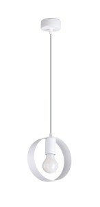 Nowoczesna lampa wisząca pojedyncza biała 120 cm 1xE27 TITRAN