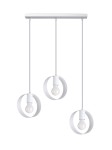 Nowoczesna lampa wisząca potrójna biała 3xE27 TITRAN 