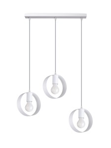 Nowoczesna lampa wisząca potrójna biała 3xE27 TITRAN 