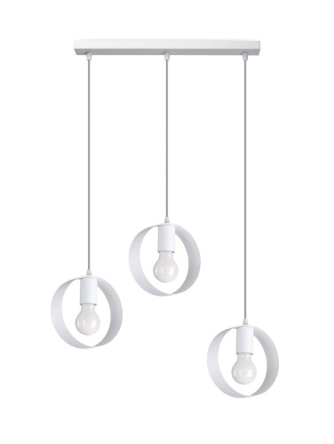 LAMPAMI - biała lampa wisząca, biały żyrandol nowoczesny, żyrandol biały